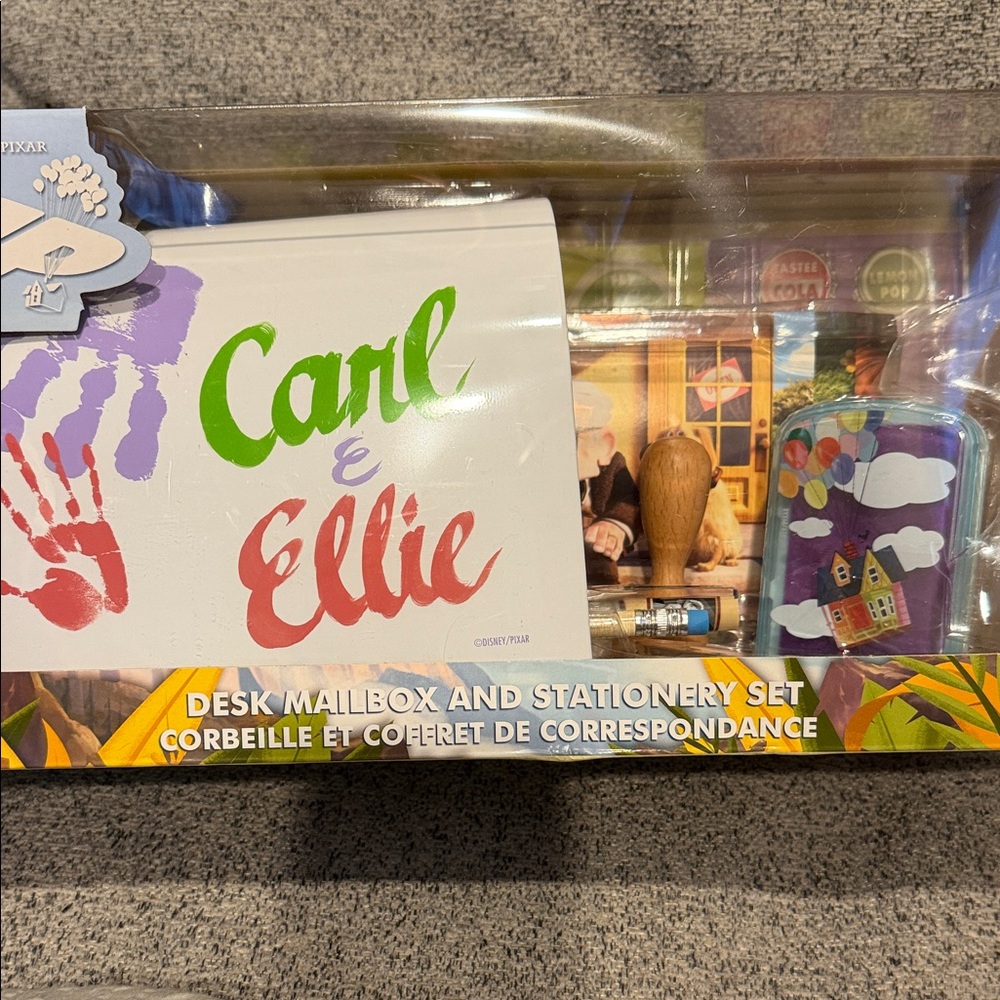 Carl & Ellie Desk Mailbox and Stationery Set